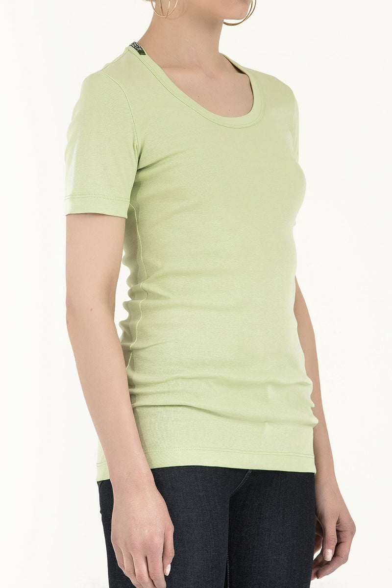 Yeşil Kristal taşlı pamuk tshirt 18447