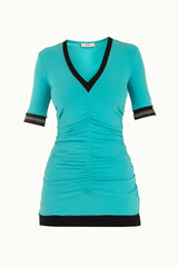 Mint V yaka örme bluz 18786