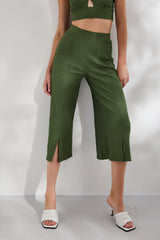 Yeşil Culotte Pantolon
