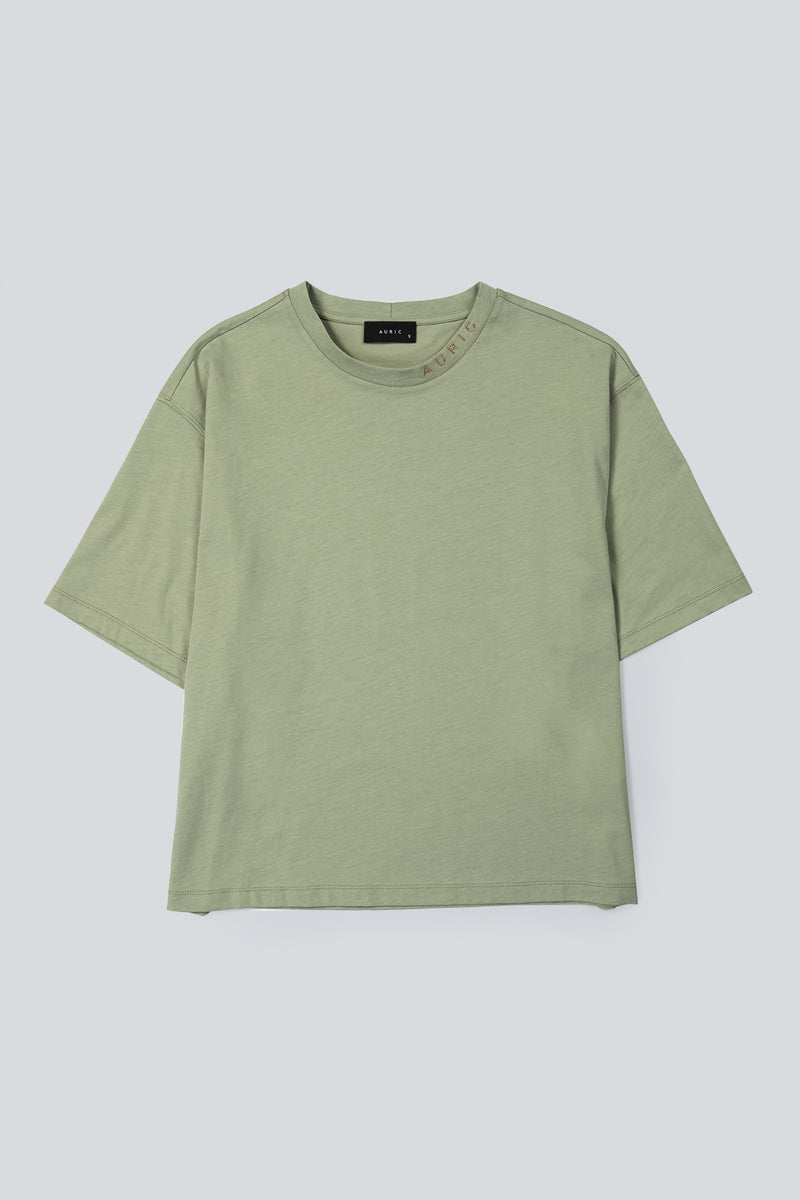Yeşil AURIC Nakışlı Oversize T-shirt