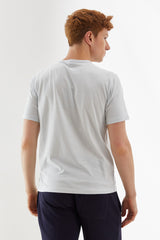 Açık Mavi Auric Monogram Basic Erkek T-Shirt