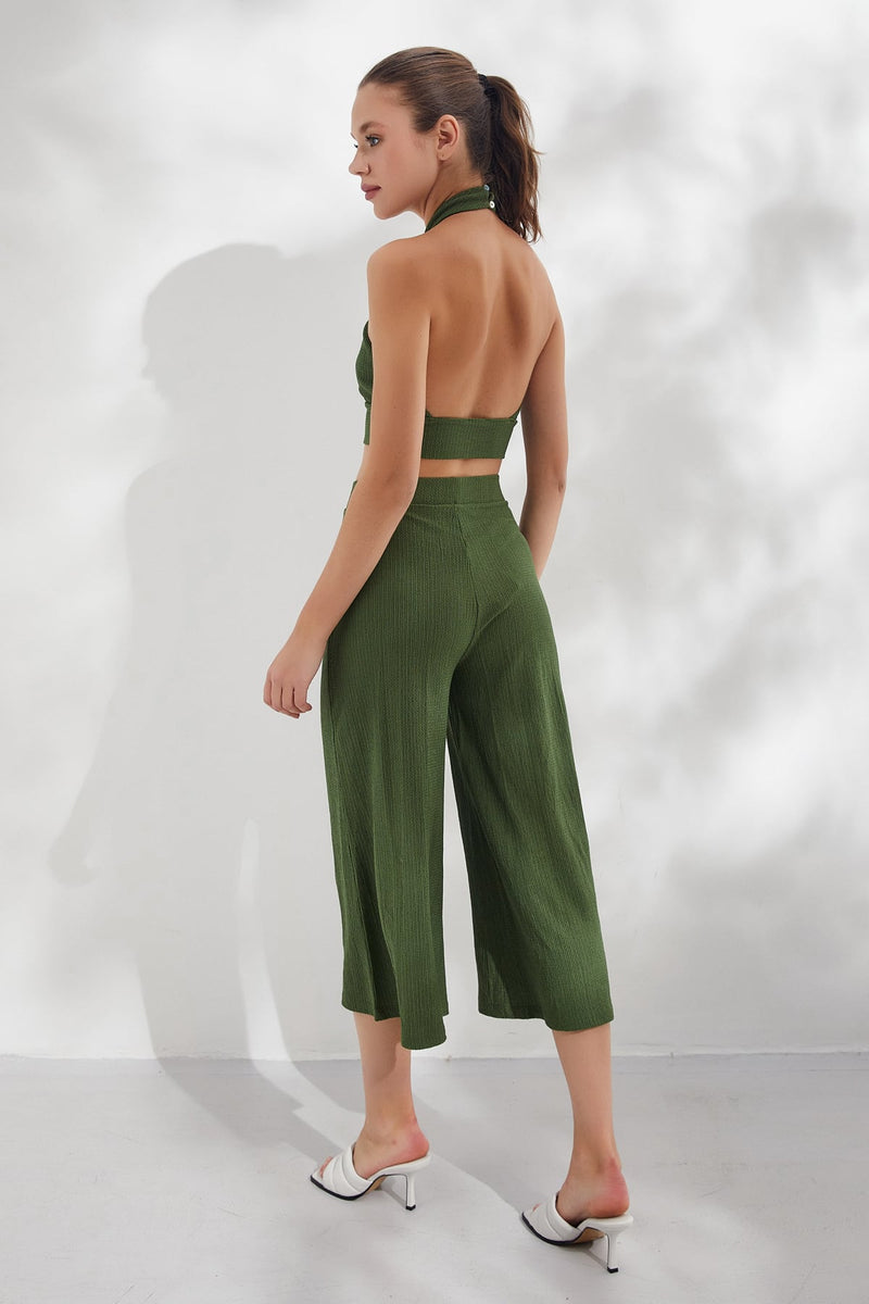 Yeşil Culotte Pantolon